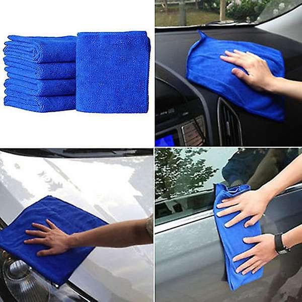 20 st Absorberande Mikrofiberhandduk Bilvård Hem Kök Tvätt Städduk Blå
