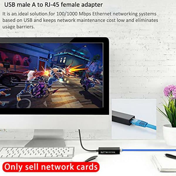 Nintendo Switch Wii/PC USB 3.0 1000Mbps LAN-sovitin Verkkoon