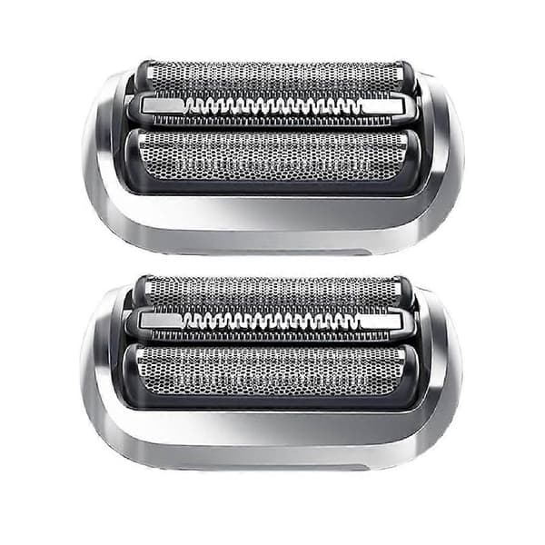 2-pak 74S S7 Erstatningshoved til Braun S7 Barbermaskiner, Rustfrit Stål Blade & Præcisionsfolie, Glat Barbering Uden Træk.