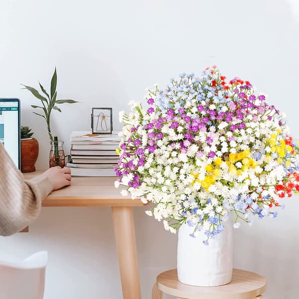 10 stk Gypsophila Kunstige Blomster til Hjemmedekorasjon