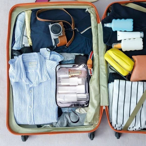 1 X Transparent Necessär, Unisex Necessär, Perfekt för Kabintransport