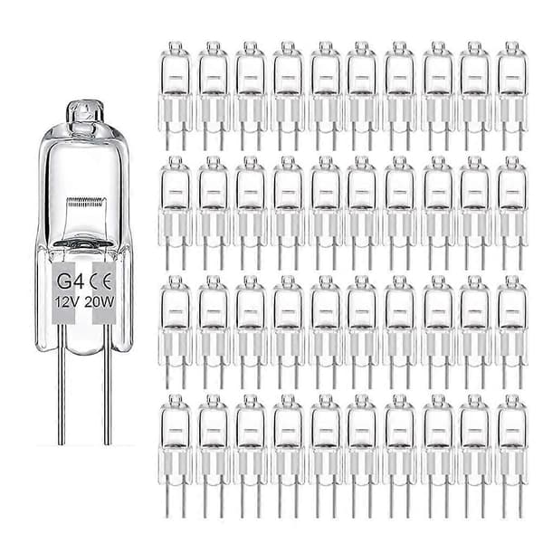 20-pakning G4 Halogenpærer 20W 12V – Varmhvitt Lys for Perfekt Belysning