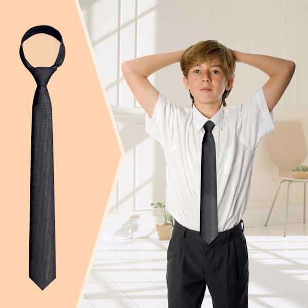 Drenge slips til skole/dimission/hverdag sort - Black