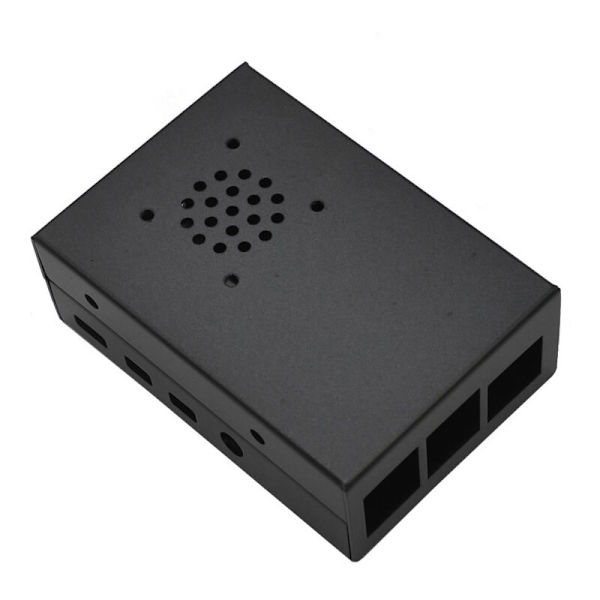 Suitable for Raspberry Pi 4 Metal Speaker Protection Shell (Black)