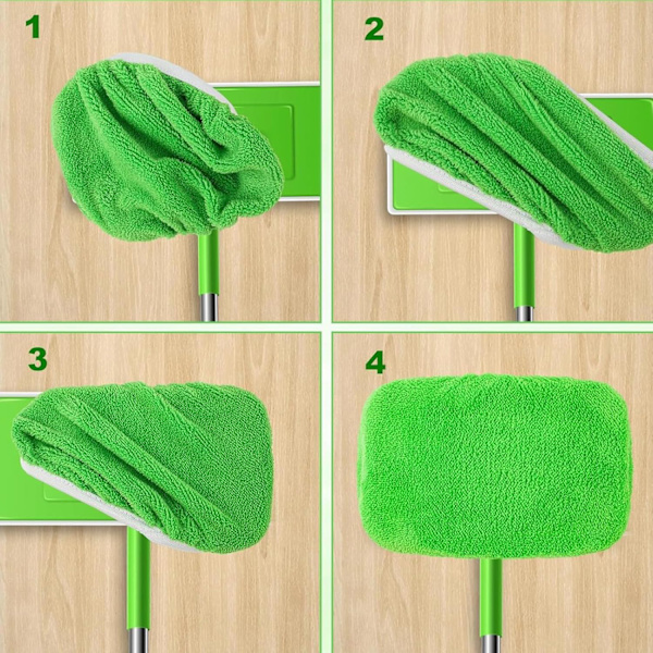 8-pack Moppdynor Refill: återanvändbar, tvättbar mikrofiber, för platta moppar (mopp ingår ej)
