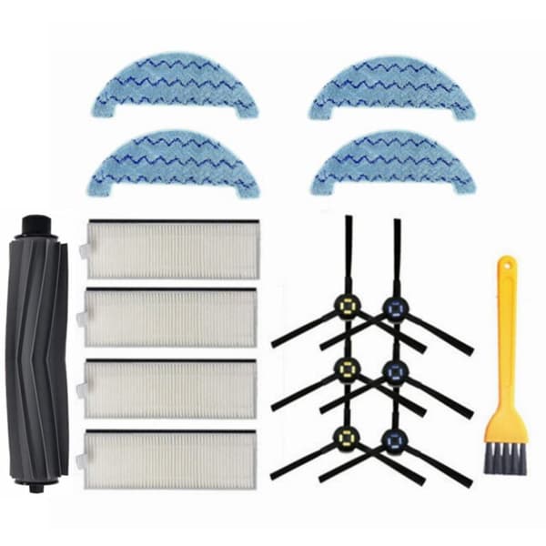 16 stk. HEPA-filter, sidebørster, hovedmopper til A7 A9S / DEXP LF800 Genio Deluxe 500 støvsuger