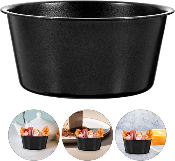 3 st runda muffinsbakformar i kolstål, non-stick kakformar för cupcakes