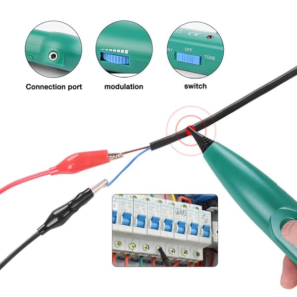 Tone Generator and Probe Tracer Kit, Cable Finder for Wire Tracing Applications, Multifunctional Network Cable Continuity Tester with Breakpoint
