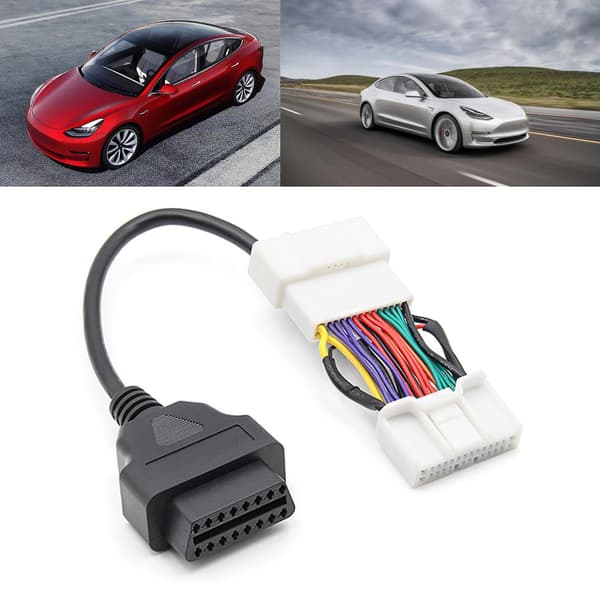 OBD til OBD2-adapter til Tesla Model 3 Y 16-pin bilscanner