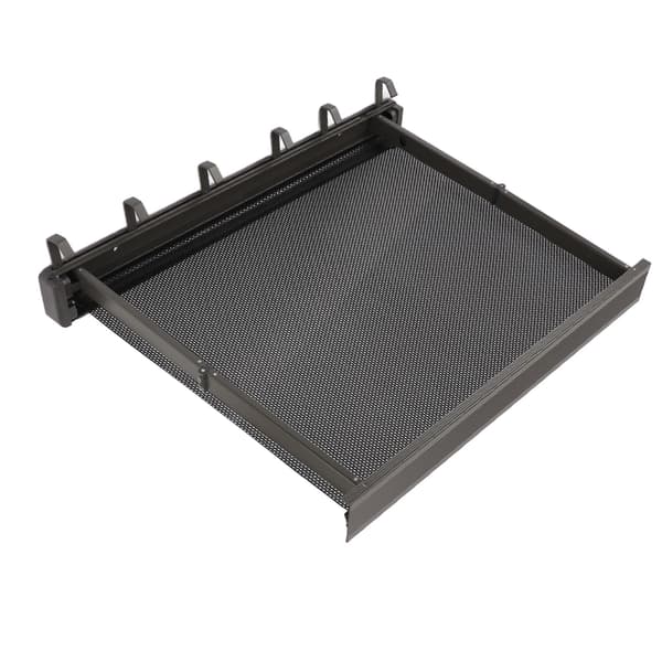 Retractable Clothes Drying Rack with Template Wall Mounted Mesh Breathable Platform Aluminum Laundry Rack for Patio Bathroom Gray