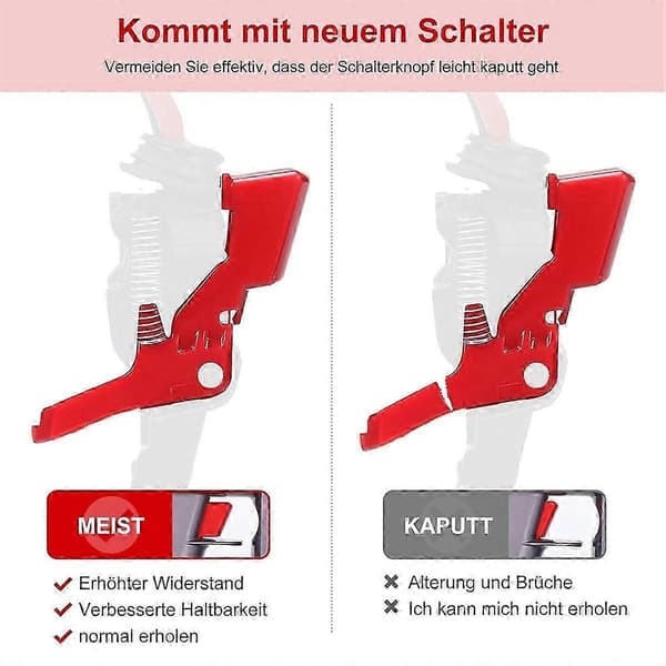 V8 Afbryder til V8 SV10 Støvsugertilbehør, Afbryderdele Reservedele Rød