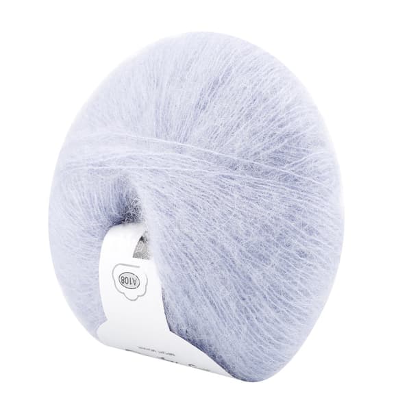 Mykt mohair strikkegarn DIY sjal skjerf hekletråd tilbehør (grå)
