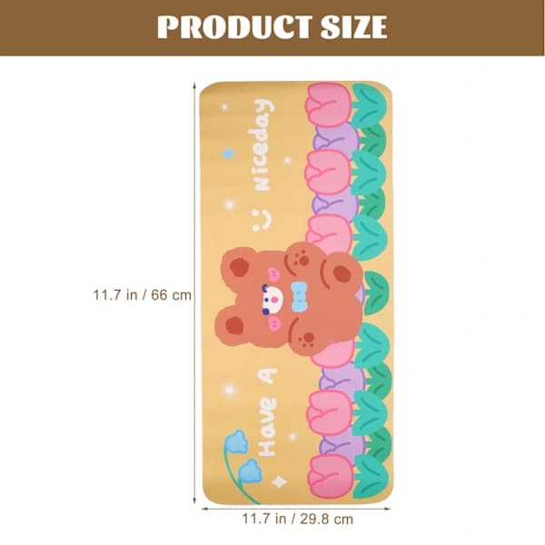 Cartoon Mouse Pad for Laptop Non-Slip Computer Keyboard Stitched Edge Desk Accessories Office