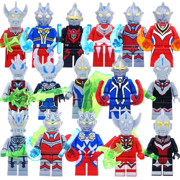 16-delt Ultraman mini byggeklodsfigur legetøjssæt til børn