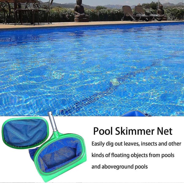 Pool Landingsnet, Skimmer Poolnet med Ultrafint Net, Poolskimmernet, Damnet, Til Poolrengøring
