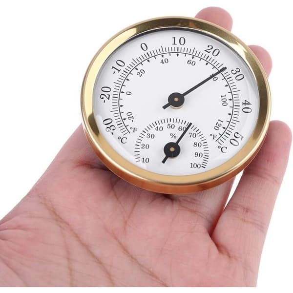 Ren Hvid Analog Indendørs Termometer Hygrometer Luftfugtighed Temperatur