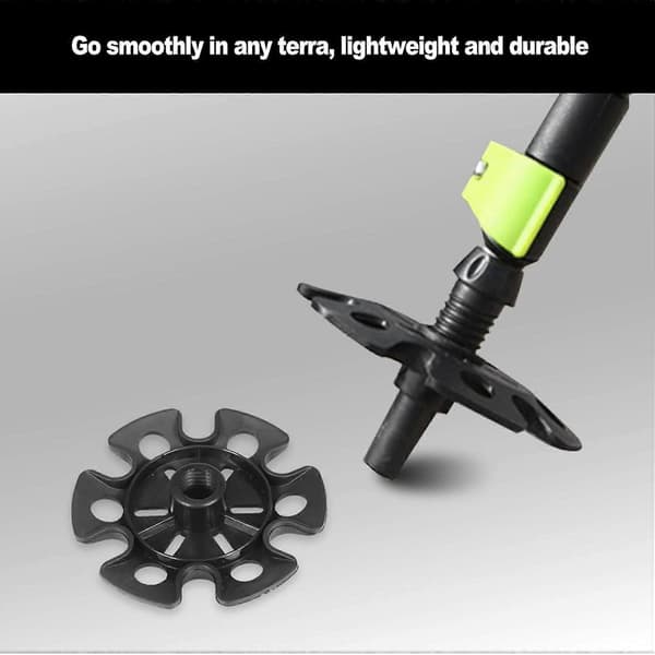 Trekking Pole Baskets - Universal Snow and Ski Baskets, Removable Protectors for Trekking Poles, Rubber Tips (12 pcs)