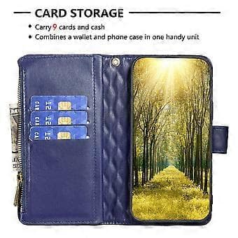 Læderetui med lynlås til Samsung Galaxy S24 Ultra (Stil E)