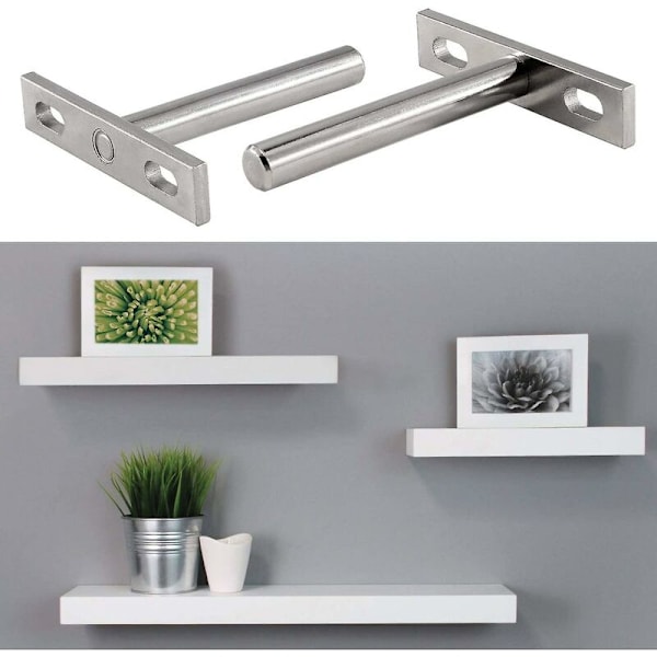 Metal Bracket for Floating Shelf, 3 Inch Concealed Mounting Bracket. Hidden Bracket for Wall Mounted Floating Shelf