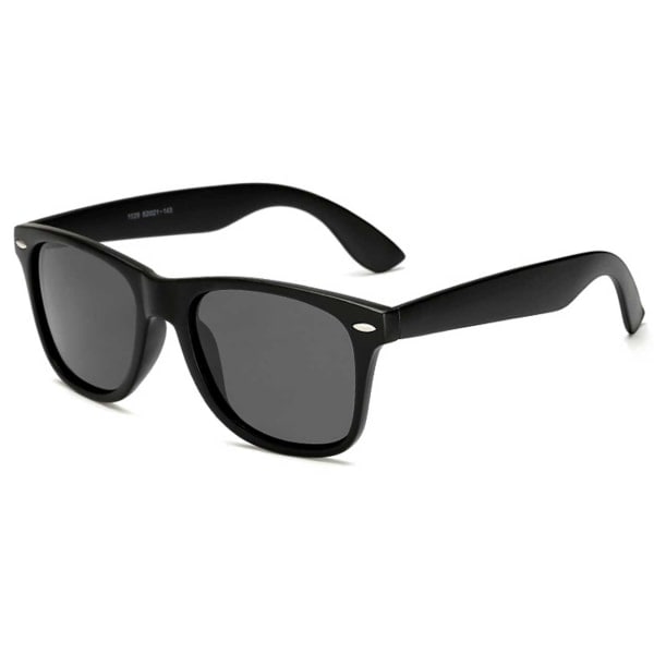 Retro Wayfarer Solbriller Mat Sort Sort