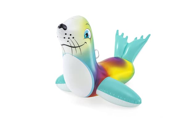 Flash 'N' Splash Sel Ride On, Tie Dye Badingleker, Badingleker for Barn, Store Oppblåsbare Badingleker