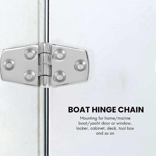 E 4 Stykker Rustfritt Stål S Hengsel Dørhengsel For E Båt Yacht 76 X 38 Mm Rafting Båt