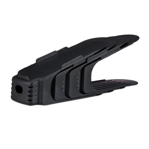 12 Thickened Detachable and Adjustable Shoe Racks Shoe Stackers Black