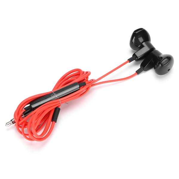 ME518 Wired Headphone 3.5mm Digital Earbuds with Volume Control for Android Phones Red