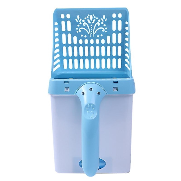 Removable Pet Poop Picker Litter Pan Scooper One-Piece Pet Litter Scoop - Blue