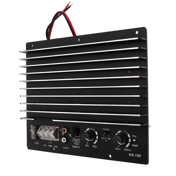 Black 12V Car Amplifier 1000W Car Audio Subwoofer Power Amplifier with Multiple Protections for Car