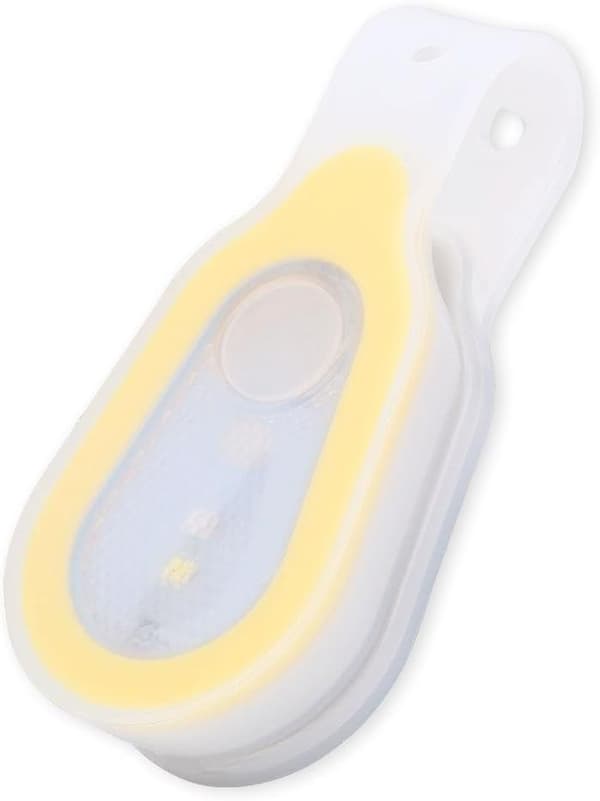 Running Light for Runners, Waterproof Portable LED Mini Night Button Lamp Silicone Clip Strobe Light (Yellow)