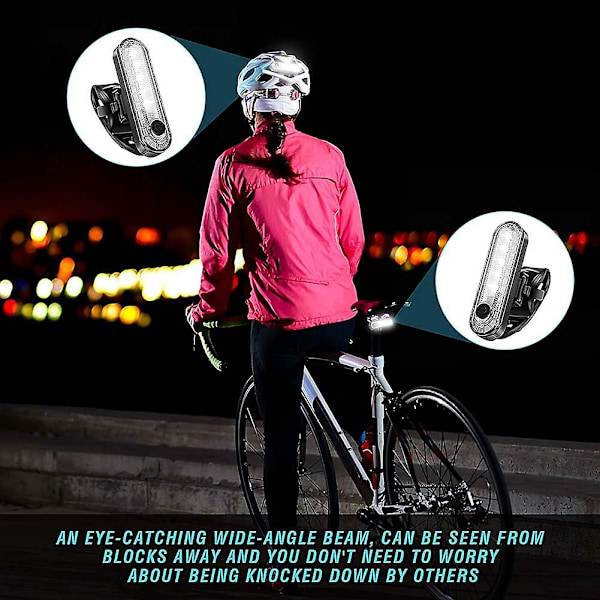 2 stk USB-opladelige LED-cykelbaglygter, lyse, 4 tilstande, baglygte til cykel, vandtæt cykelbaglygte, rød