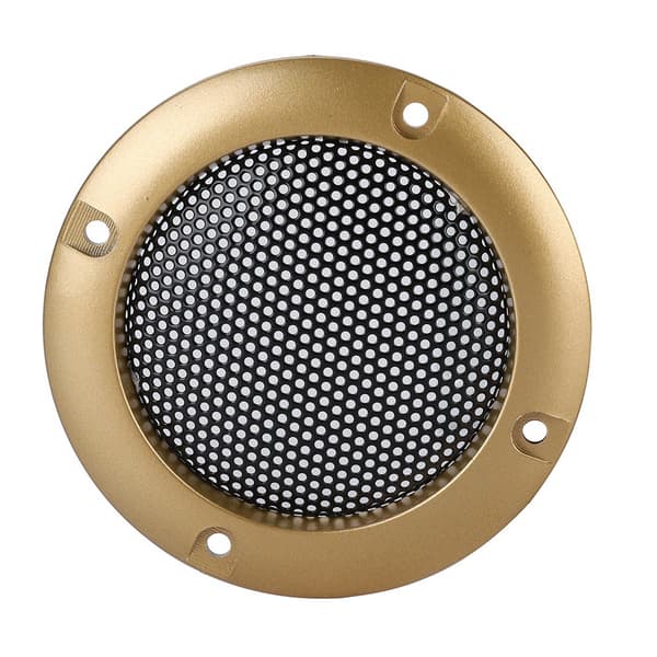 2 inch Speaker Decorative Steel Mesh Circle Car Speaker Protective Net Cover (Gold)