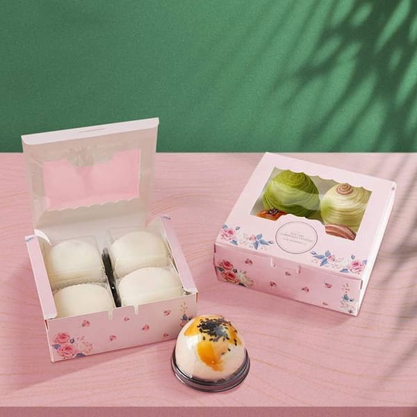 Cake Boxes with 50 Pieces, Gift Boxes for Cakes, Cake Packaging, Cardboard Muffin Box with Window