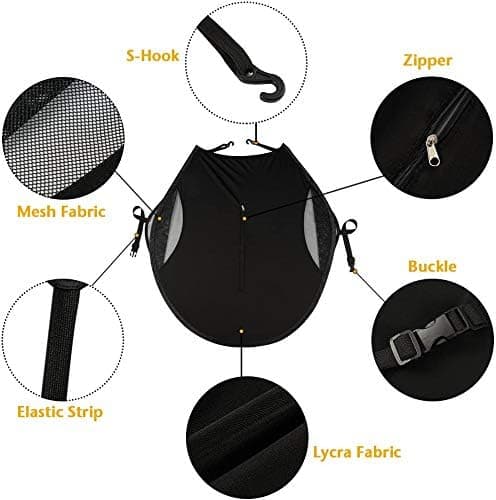 Universal Stroller Sun Shade Anti-UV UPF50+ Canopy Adjustable Stroller Canopy Windproof Protection Sunscreen UV Protection for Stroller Bassinet Pram Base