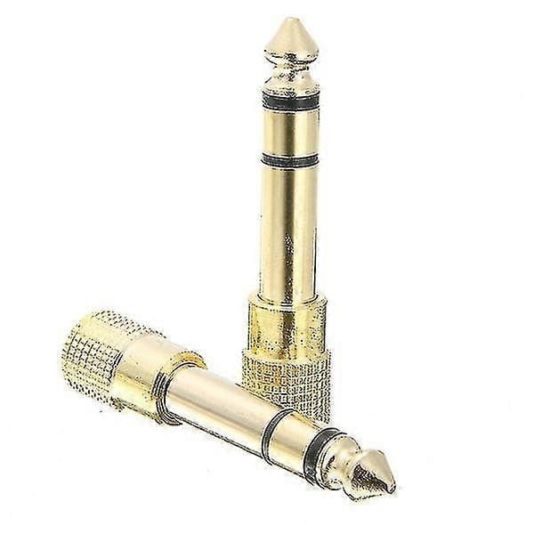 Ny 6,5 mm 1/4 han til 3,5 mm 1/8 hun hovedtelefonlyd