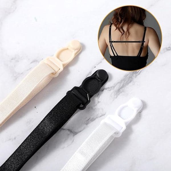 12-pack Elastic Bra Straps Adjustable - with Anti-slip Buckle - Available in Black, White, and Beige