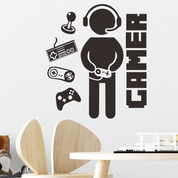 Gamer Wall Decal, Game Boy Decal Wall Sticker (60 x 30 cm), We