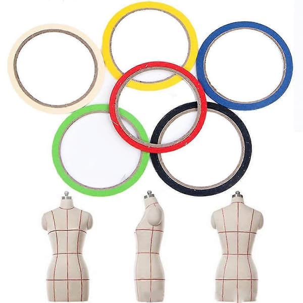 20 stk. draperende tape mannequin maskeringstape selvklæbende kjoleform /