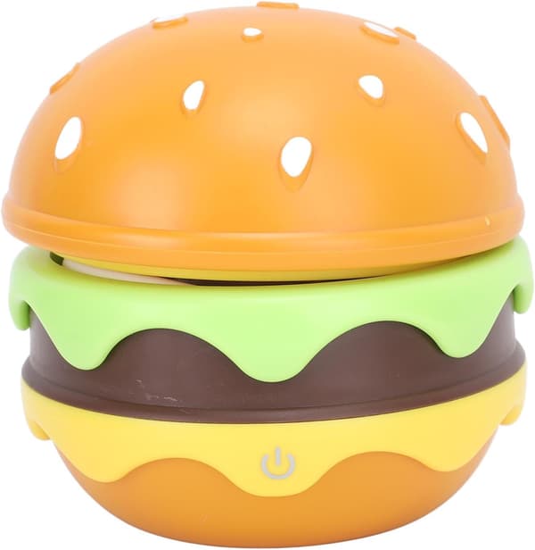 Hamburgerlampe Skrivebordslampe Dimbar Berøringsbryter USB Oppladbar Leselampe