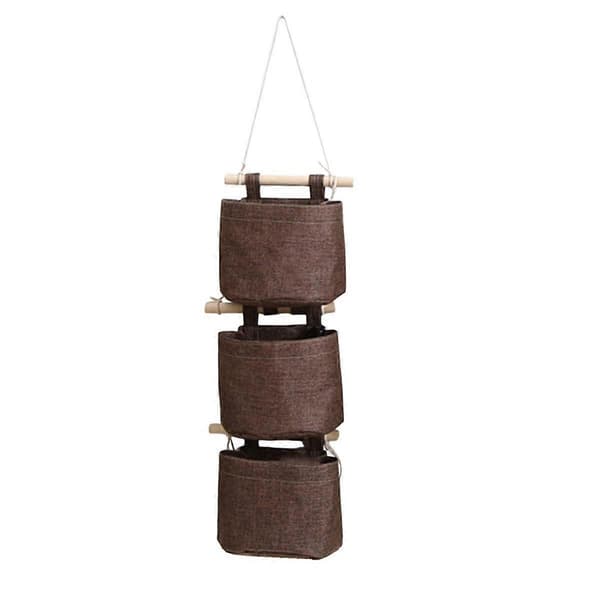 Removable Wardrobe, Free Combination, Foldable, Washable Hanging Storage Bag for Room, Bathroom, Brown
