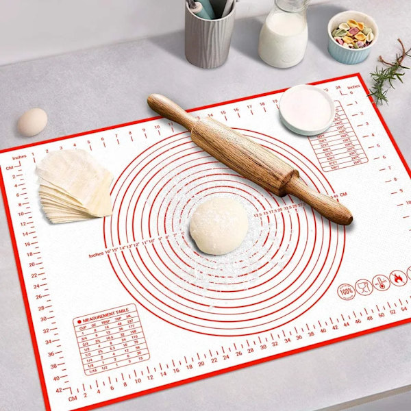 Bakematte - 70x50cm Gjenbrukbar silikonbakematte - Deigmatte