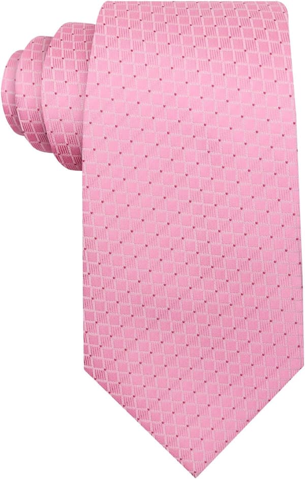 Lilla slips for menn Lavendel rutete ensfarget slips Formelt halsslips Bryllupsfest Konfirmasjon Rosa - Pink