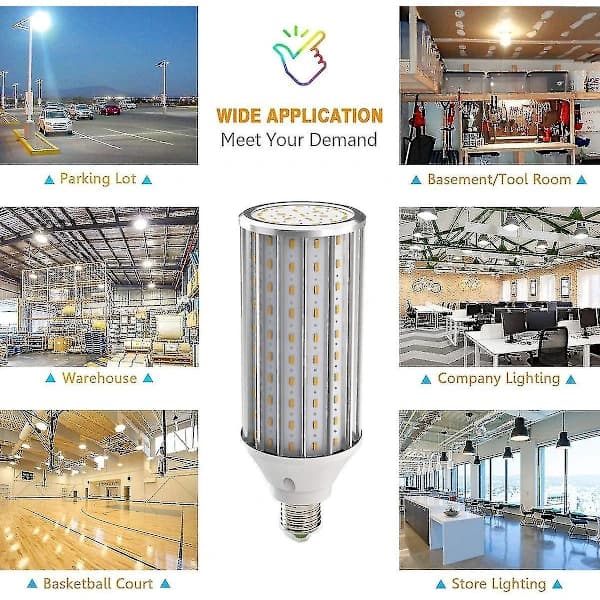 70% Discount - E27 LED Corn Bulb 60W, Equivalent to 550W Brightness, 6500K Cool White E27 LED Lamp, Non-Dimmable, 5850lm 160x5630SMD, Edison LED C