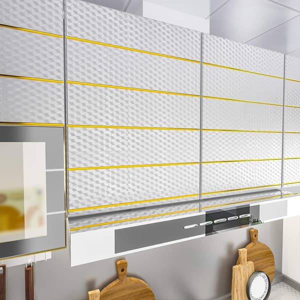 40cm x 500cm Sølv Selvklebende Tapet