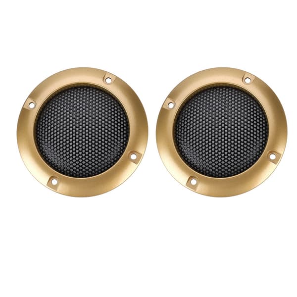 2 inch Speaker Decorative Steel Mesh Circle Car Speaker Protective Net Cover (Gold)