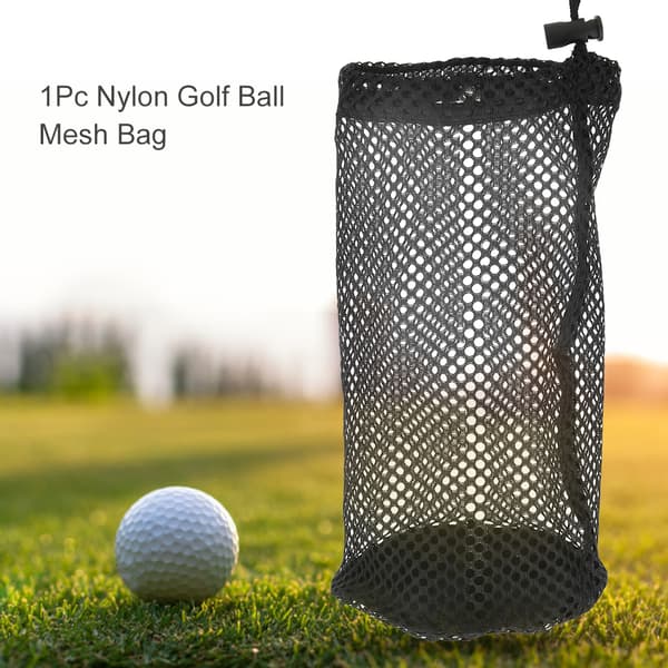 1 stk nylon golfballnettpose oppbevaringspose stor størrelse 48-56 baller supersterk bæreholder