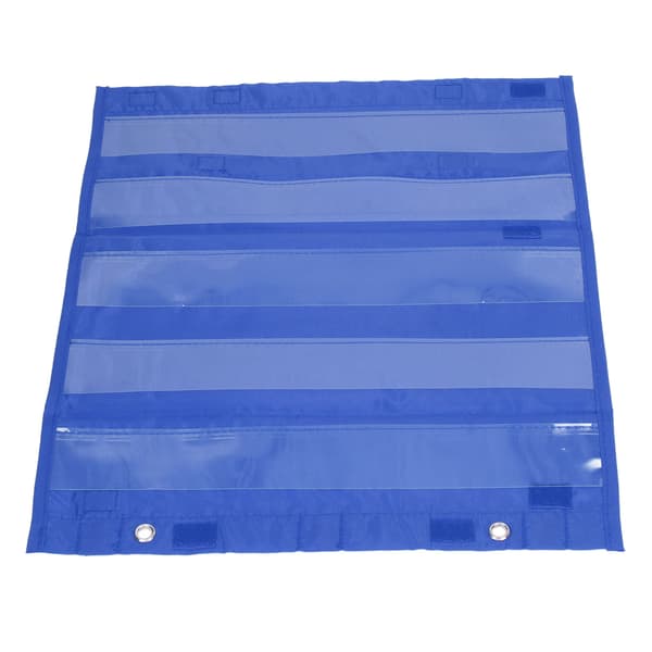 Magnetic Pocket Chart for Students 5 Rows Transparent Pockets Schedule Pocket Chart for Homeschooling Activities Blue