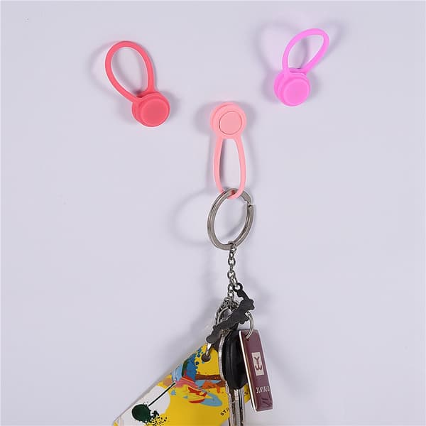 3 Pcs Silicone Magnetic Earphone Winder Cable Holder Organizer Rose Gold Red Pink