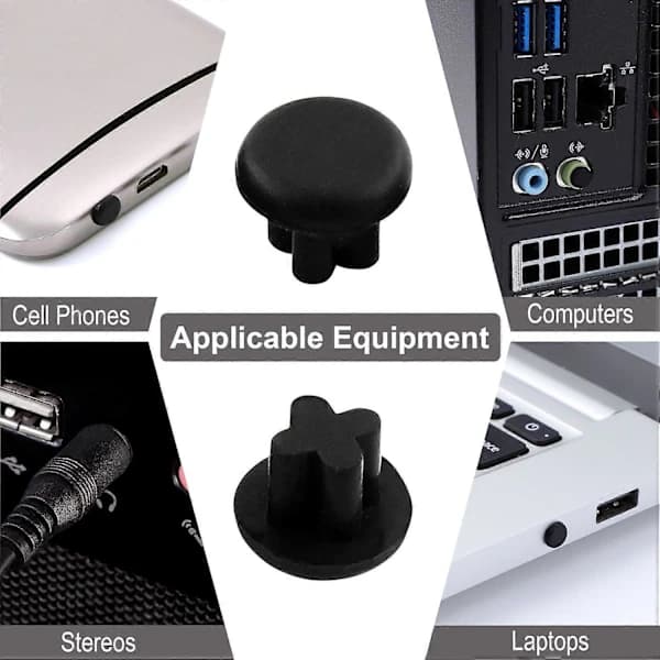 Rubber Dust Plug, 3.5mm Headphone Jack Dust Plug for Mobile